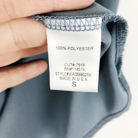 Ro & De Dusty Blue Short Sleeve Blouse |C - Picture 4 of 9